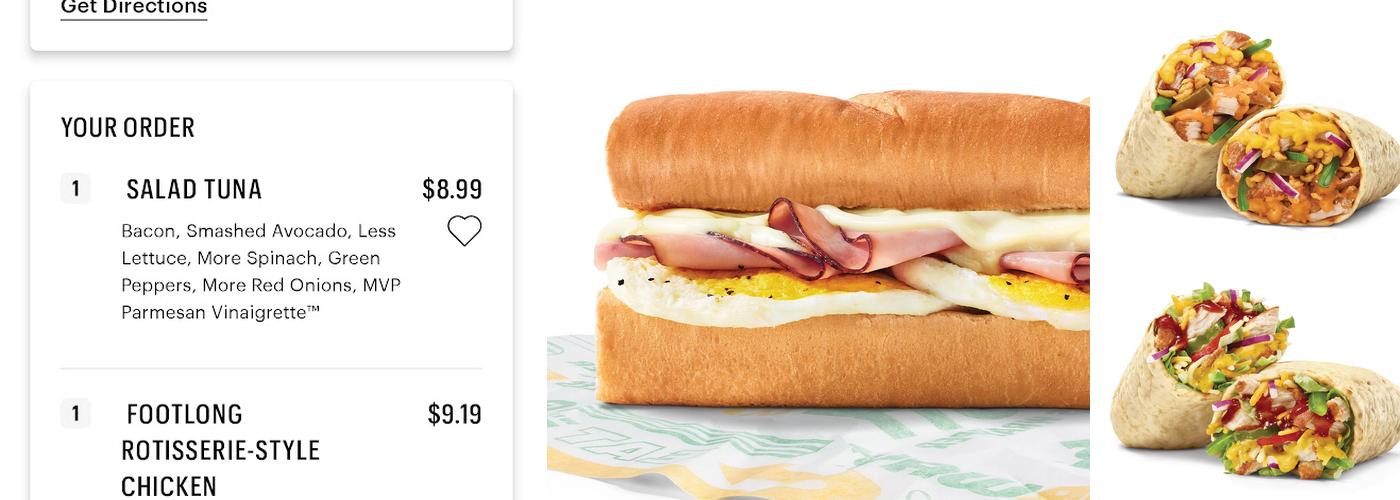 Subway Menu