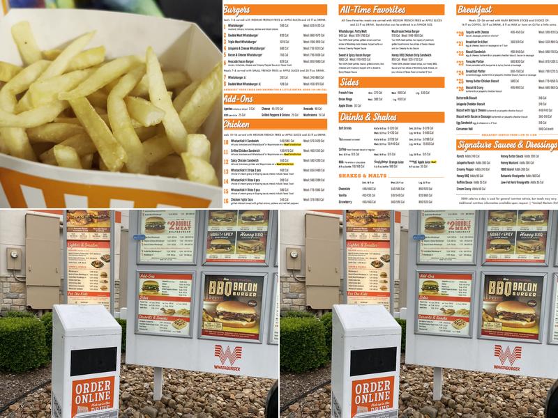Whataburger Menu