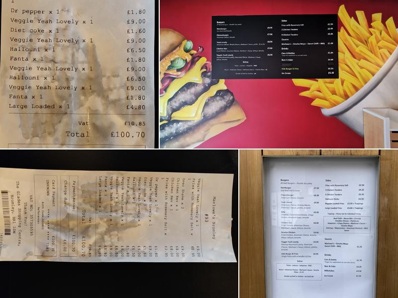 Marlowe's - Burgers & Ping Pong Menu