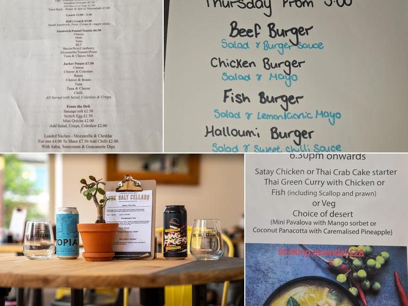 The Salt Cellars Café Budleigh Salterton Menu