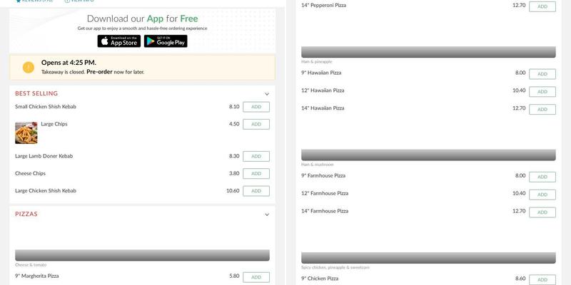 Budleigh Pizza And Grill Menu