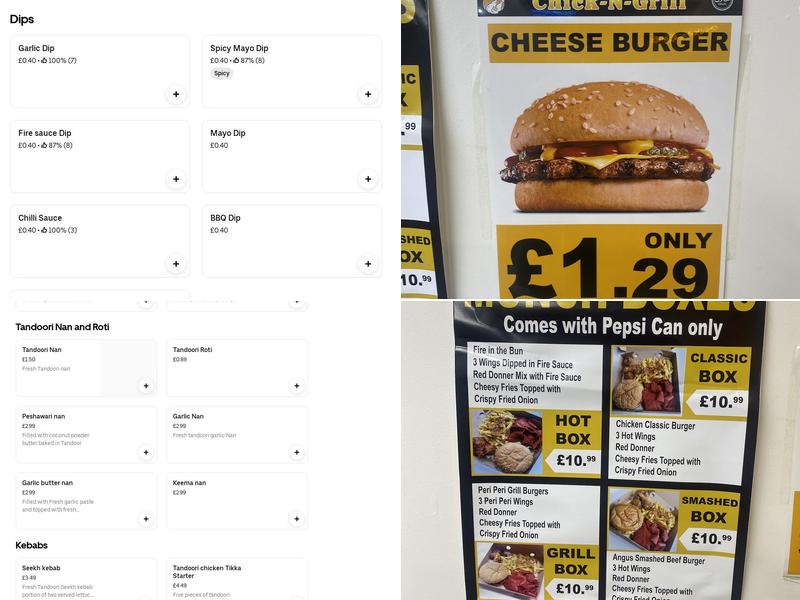 Chick-N-Grill Burnley Menu