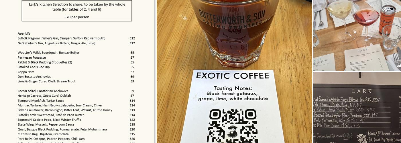 Lark Menu