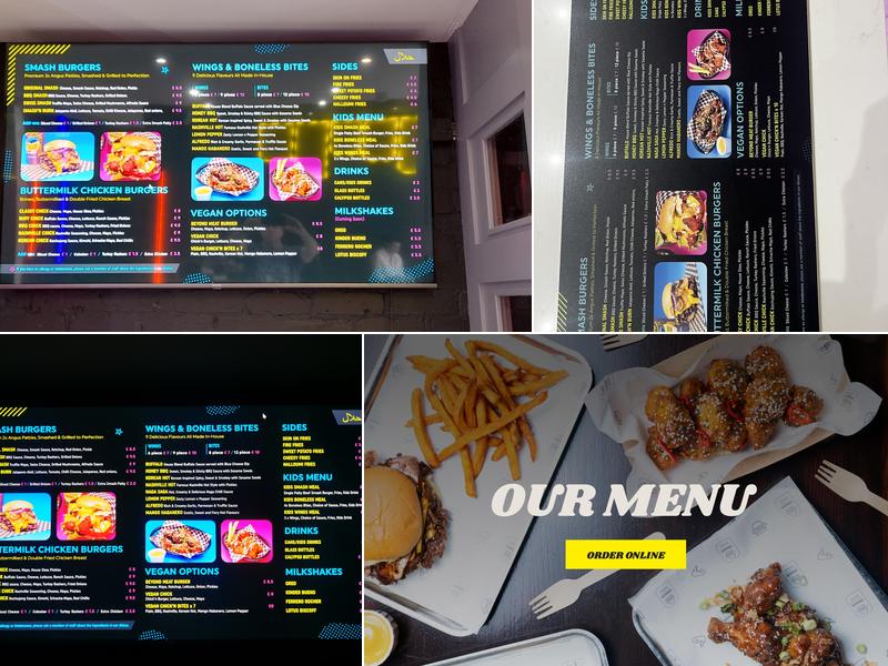 Smash and Wings Menu