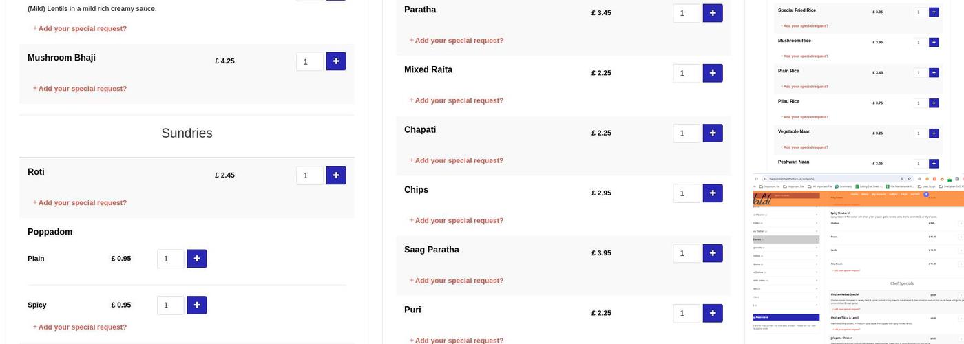 Haldi Indian Takeaway Menu