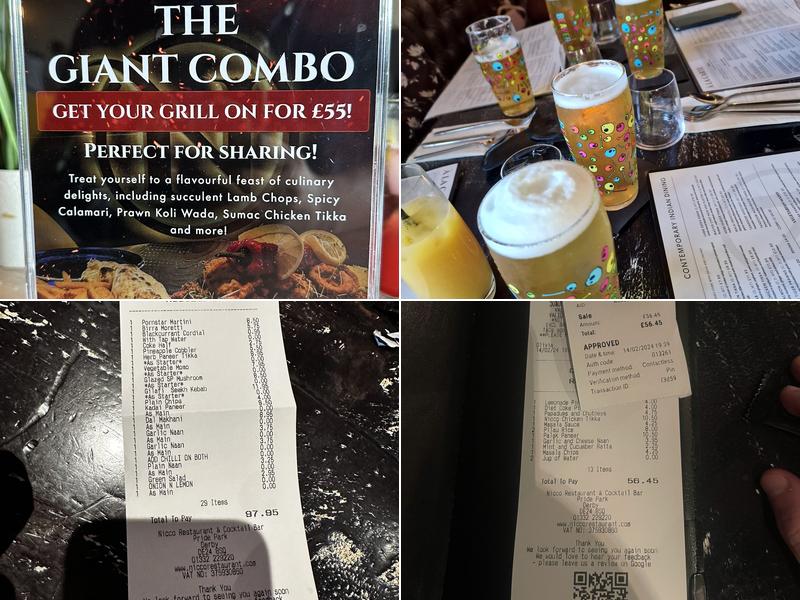 Nicco Restaurant & Bar Menu