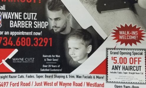 Wayne Cutz Barber Shop & Beauty Salon 35497 Ford Rd, Westland Michigan 48185