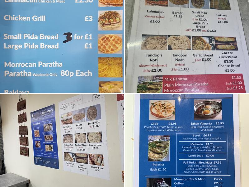 Istanbul Fresh Bakery Menu