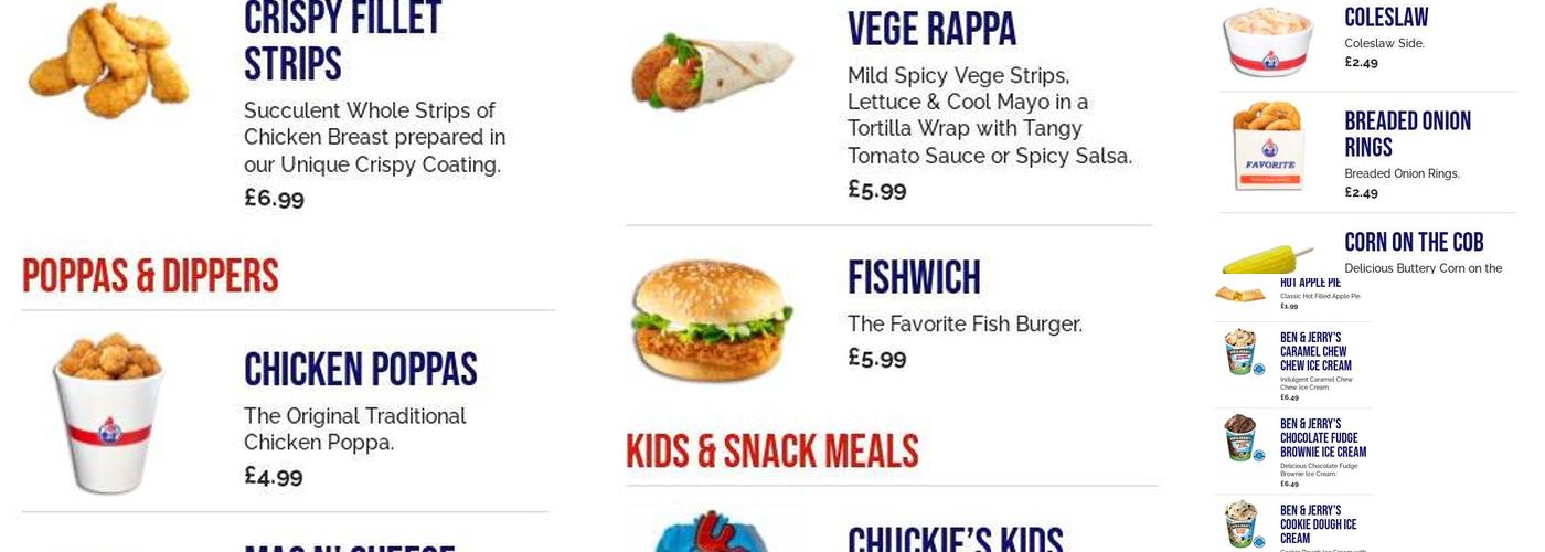 Favorite Chicken & Ribs Dover Menu