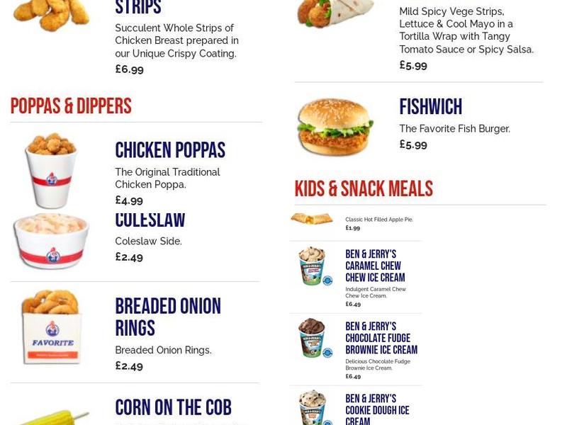 Favorite Chicken & Ribs Dover Menu