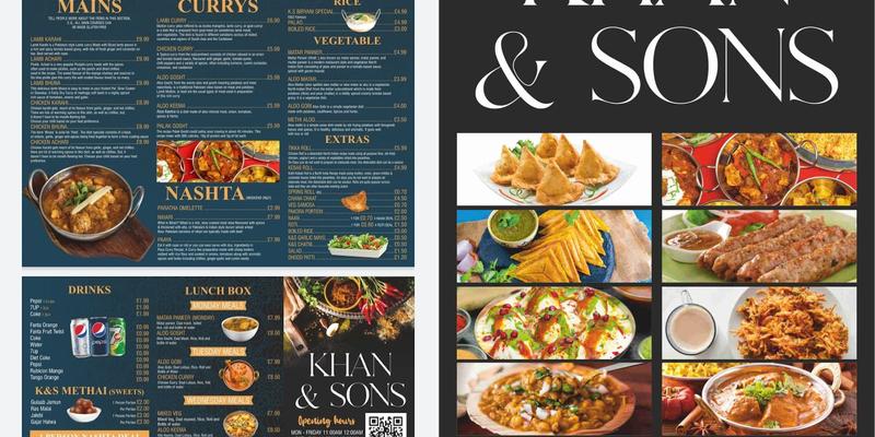 Khan and sons halal cuisine dudley Menu