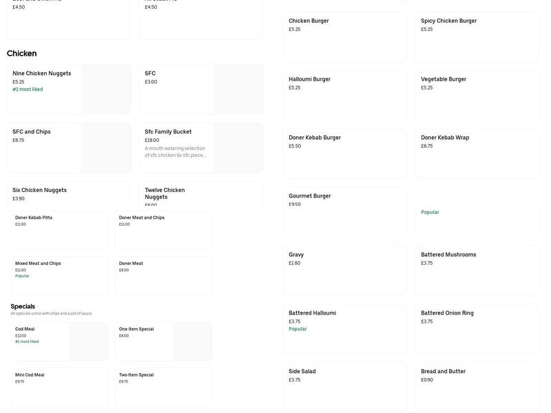 Merchant’s Halesowen Menu