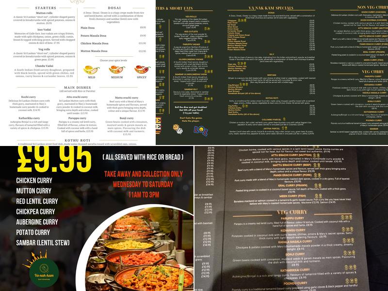 Va-nak-kam East-Grinstead Menu