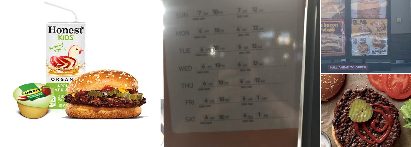 Burger King Menu