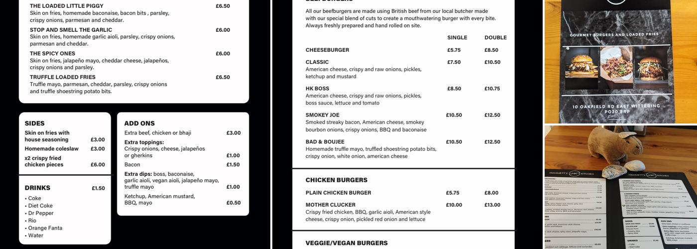 Hammett's Kitchen Menu