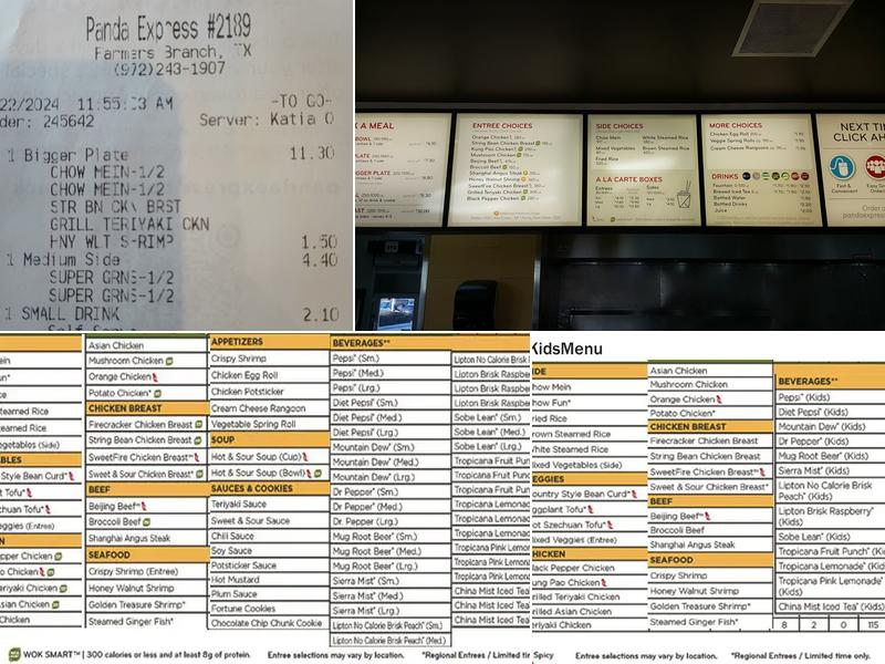 Panda Express Menu