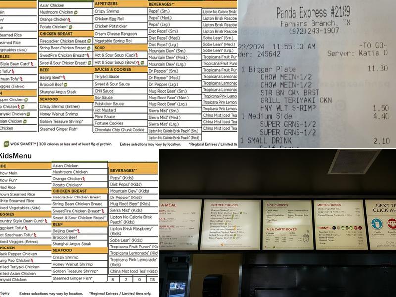 Panda Express Menu