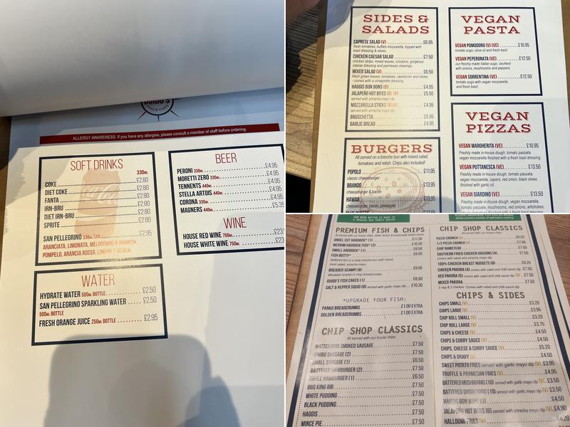 Guido's Proper Fish & Chips Menu