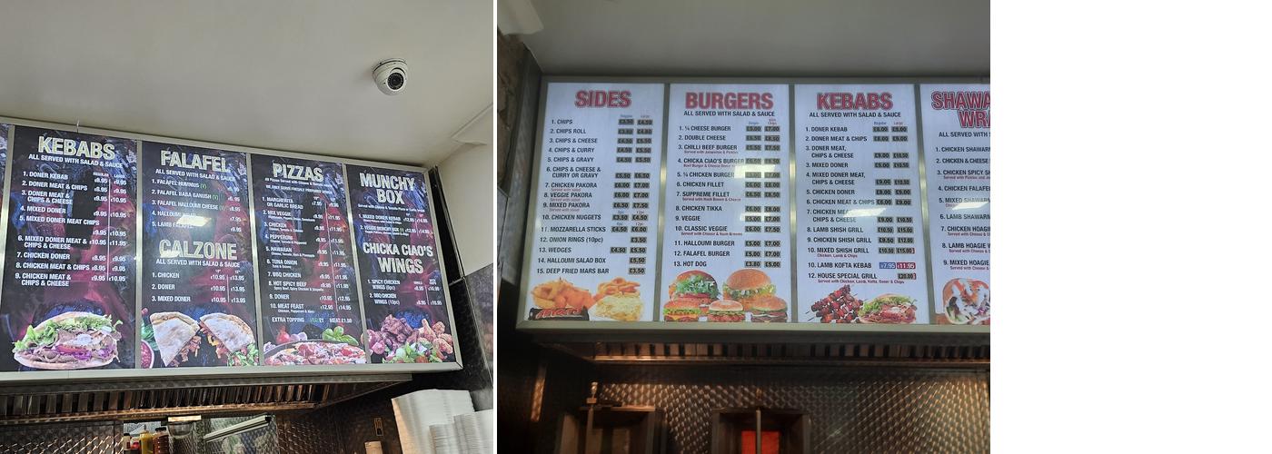 Chicka Ciao’s Menu