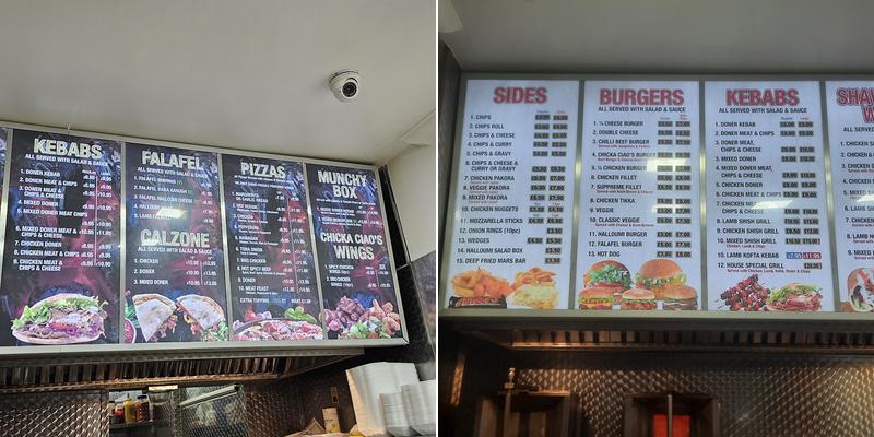 Chicka Ciao’s Menu