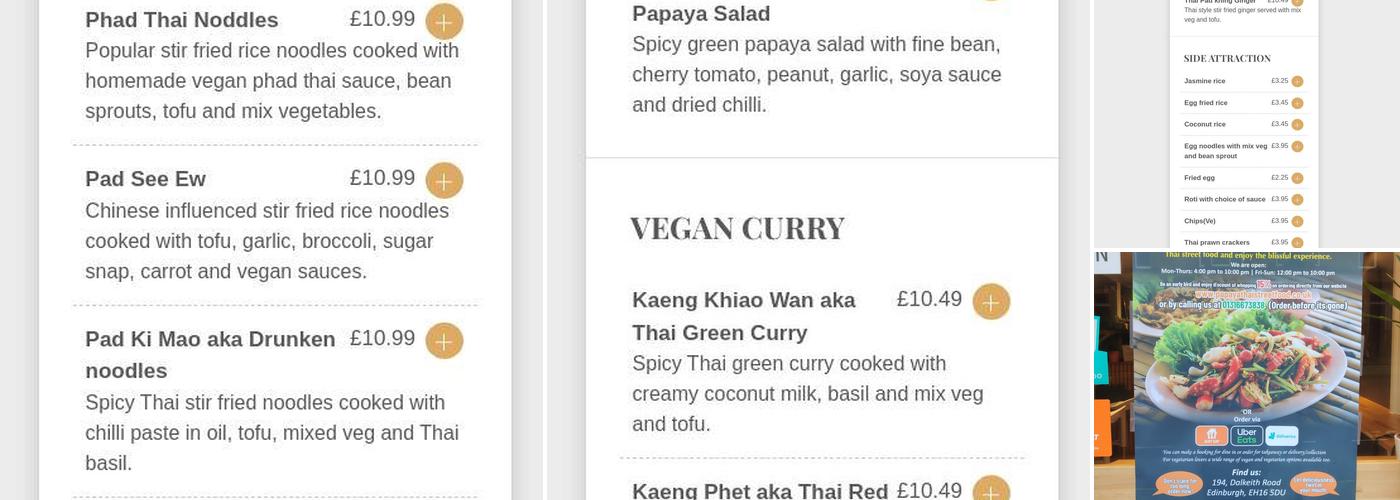 Papaya Thai Street Food Menu