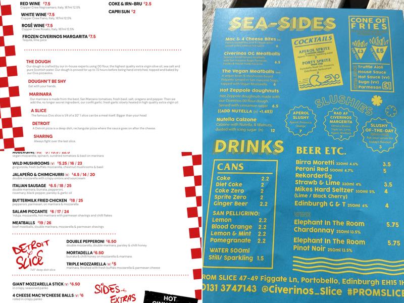 Civerinos Portobello Menu