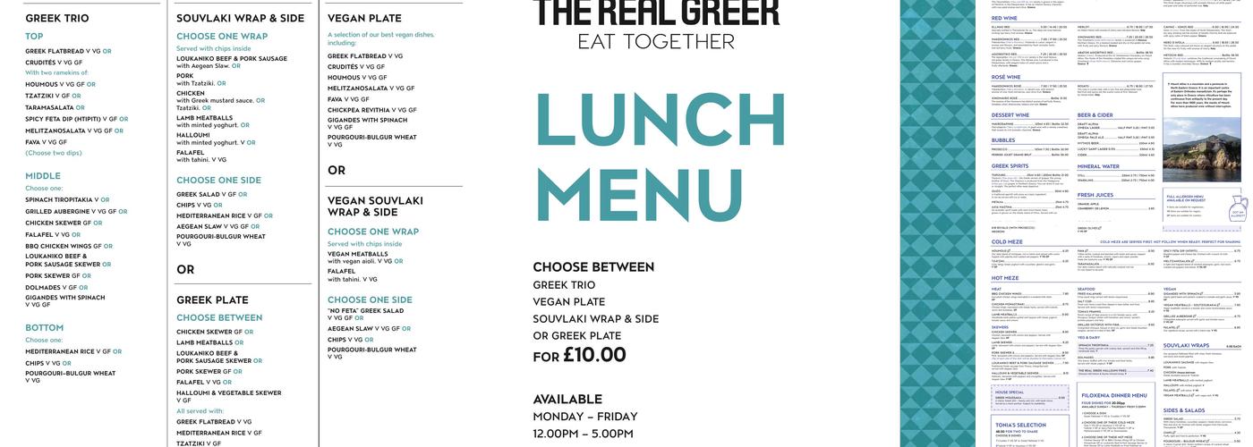 The Real Greek Menu