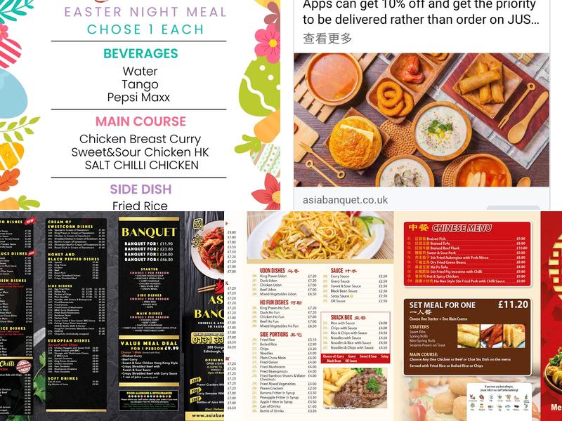 Asia Banquet Fine Cuisines Menu