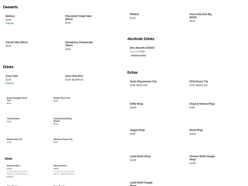 Topkapi Kebab House Menu