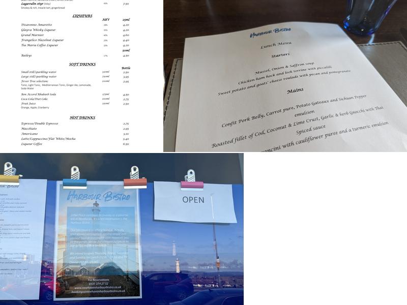 Harbour Bistro Menu