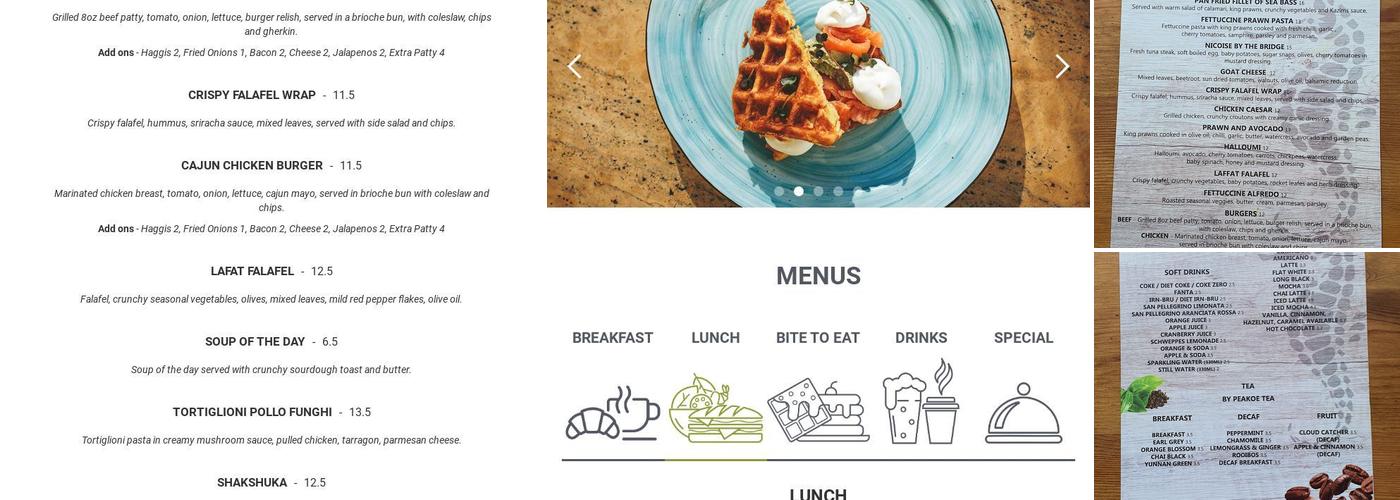 Miro's By The Bridge Menu