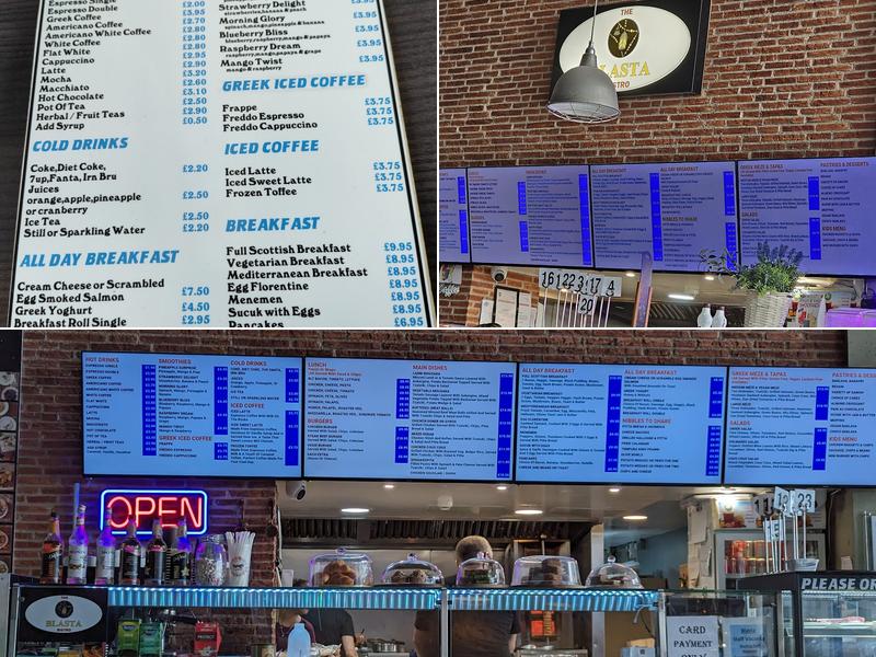 The Blasta Bistro Menu