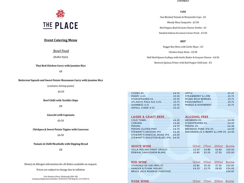 The Place Menu