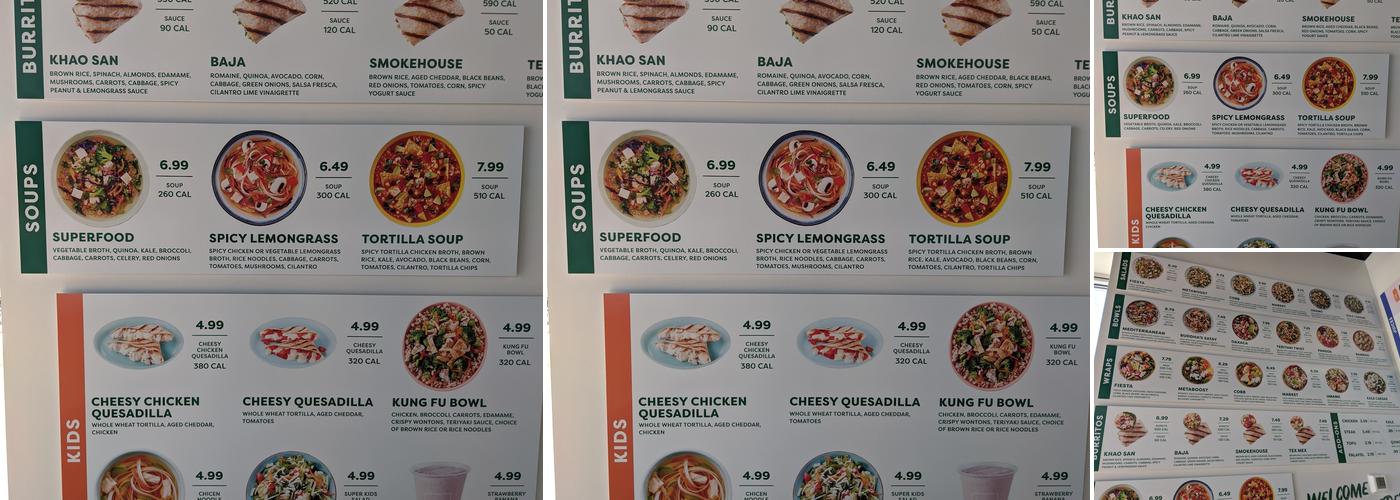 Freshii Menu