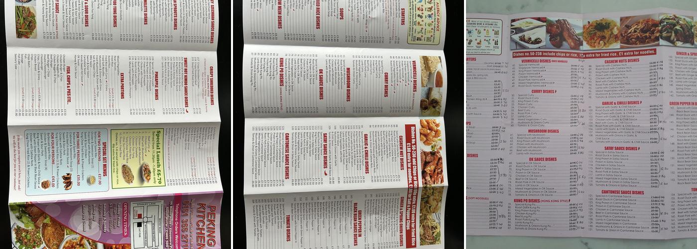 Peking Kitchen Menu