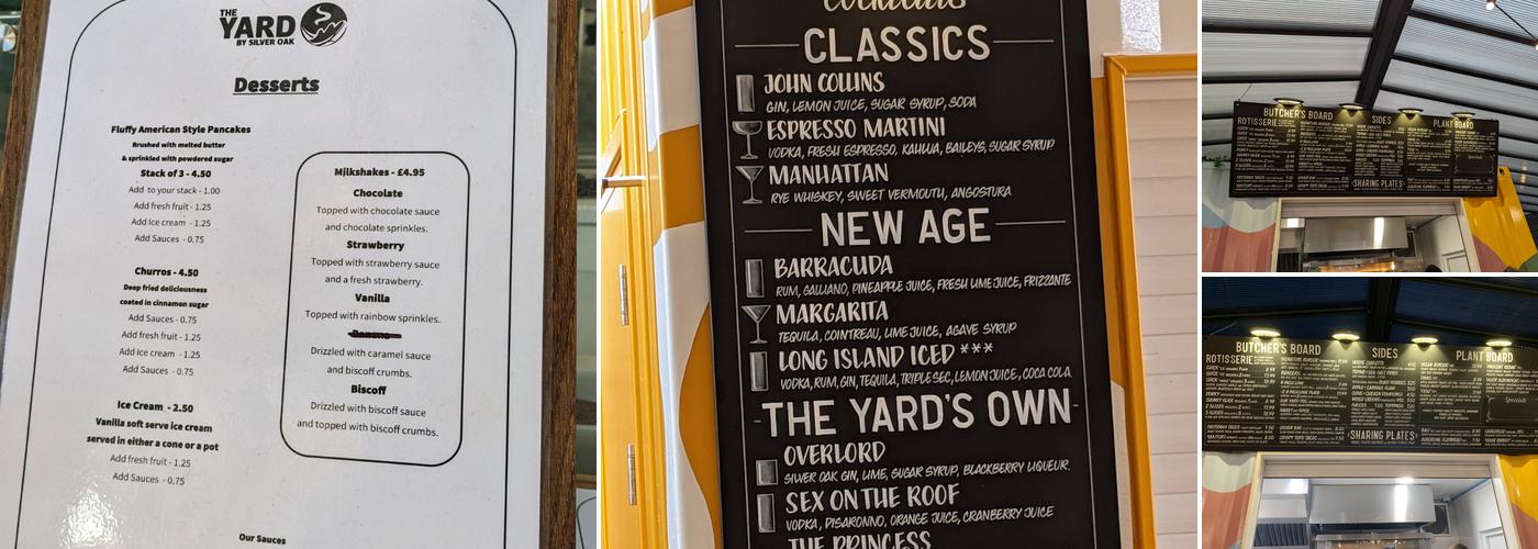 The Yard - by Silver Oak Menu