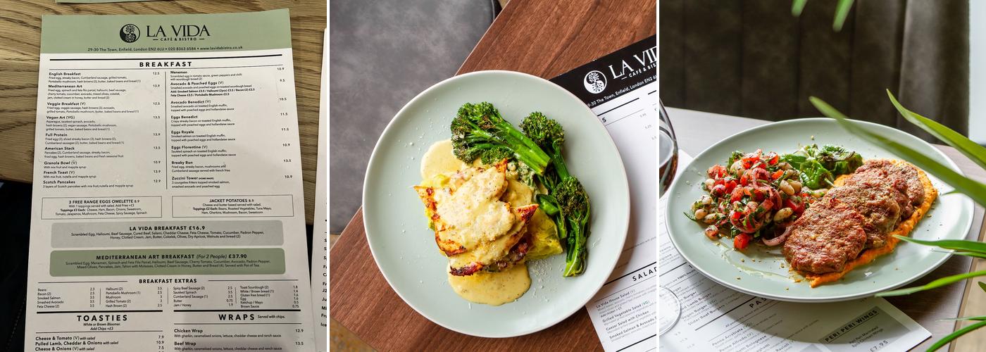 La Vida Café and Bistro Menu