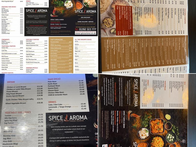 Spice Aroma Menu