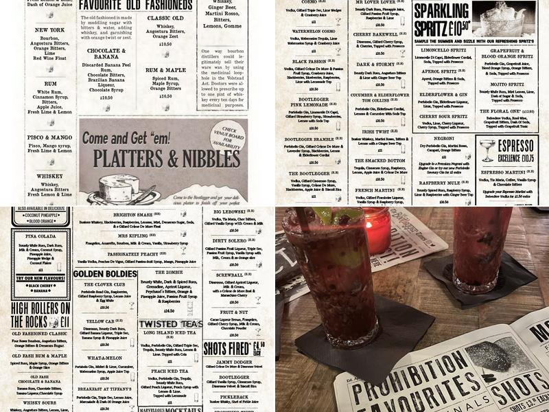 The Bootlegger Menu