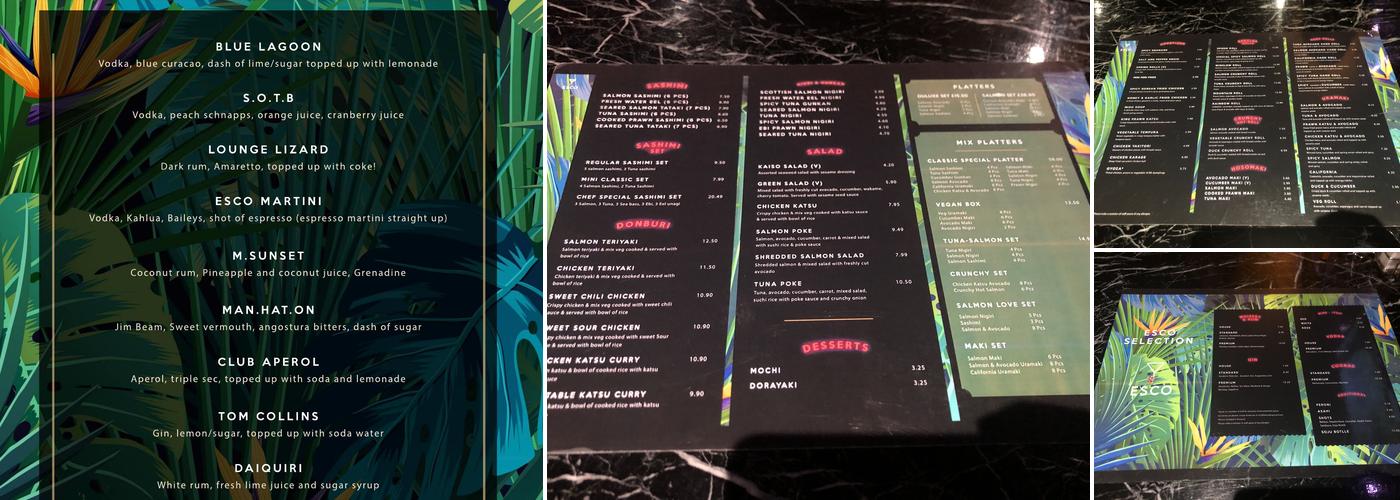Esco Menu