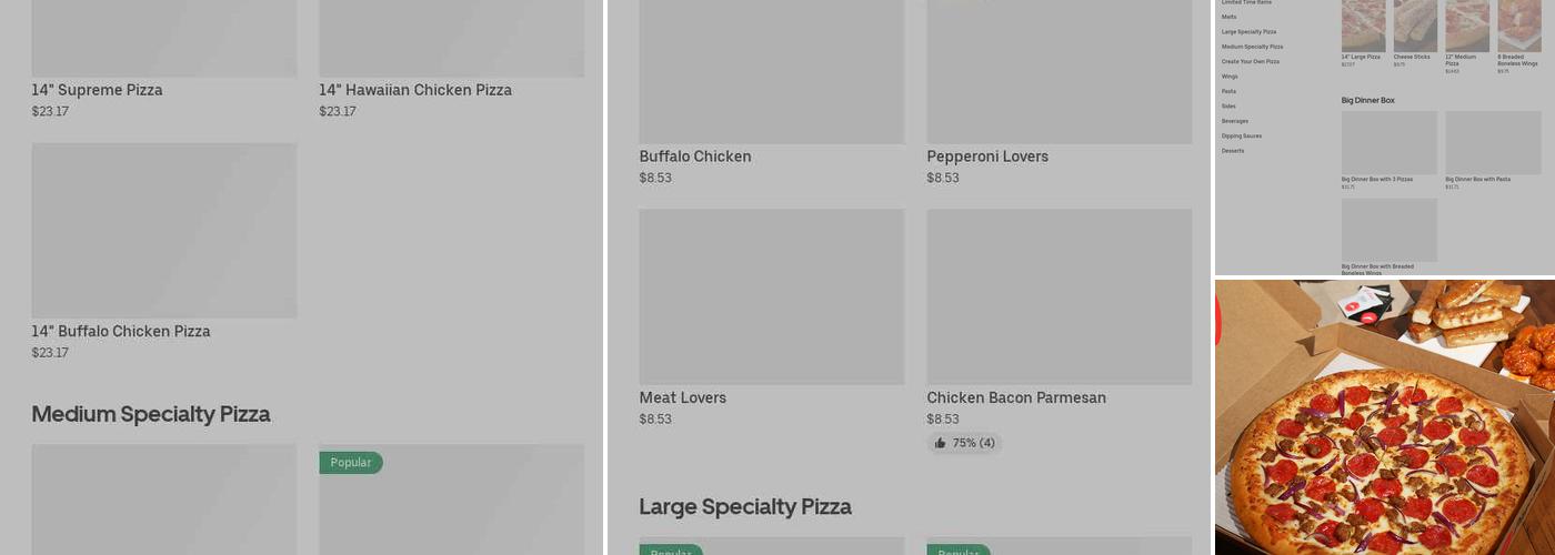 Pizza Hut Menu
