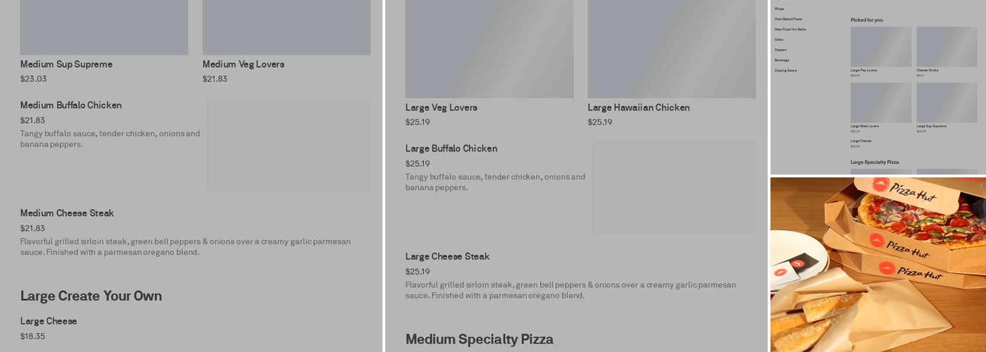 Pizza Hut Menu