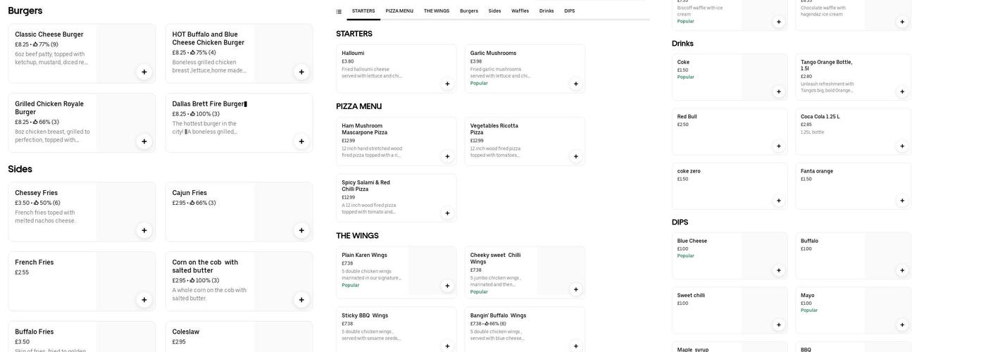 LORD’S WINGS and WAFFLES Menu