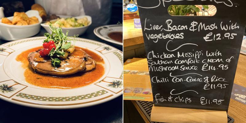 Shoulder of Mutton Foxton Menu