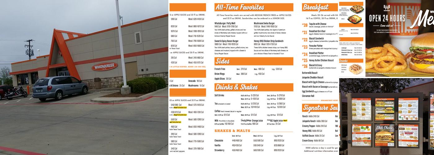 Whataburger Menu