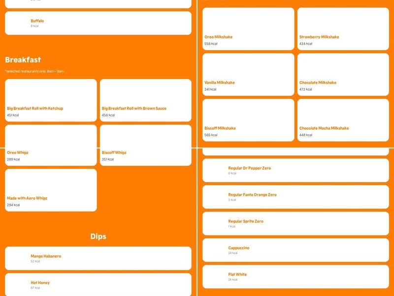 Popeyes Louisiana Kitchen Menu