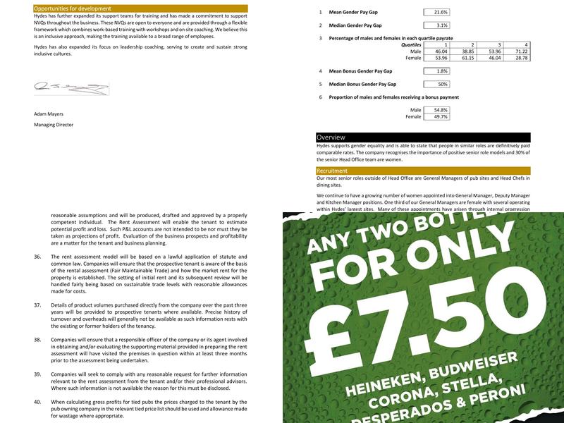 The Prince of Wales Menu