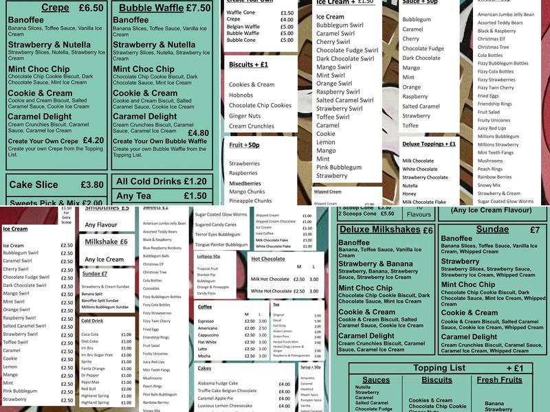 Wheatless Desserts Menu