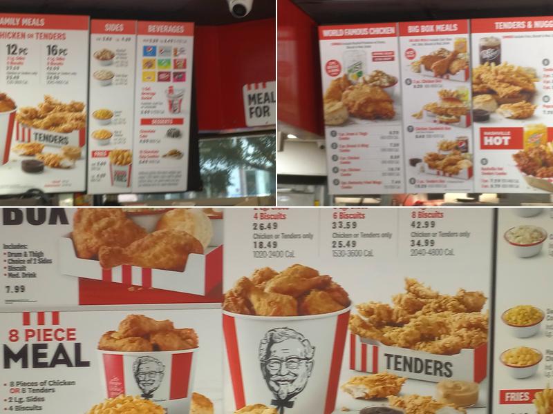 KFC Menu