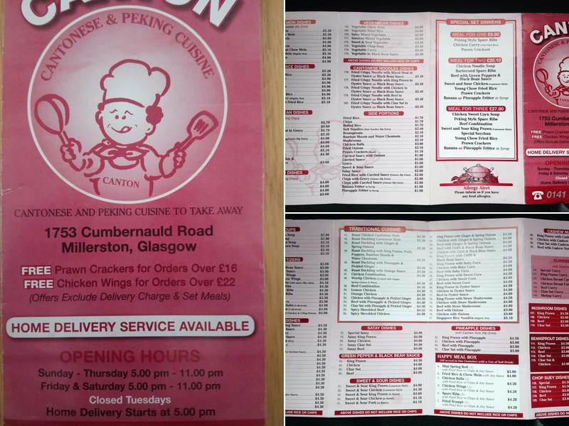 Canton Menu